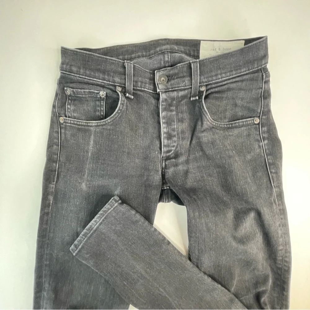 Rag & Bone Fit 1 Extra Slim Skinny Fit Black Authentic Stretch Jean - Picture 6 of 17